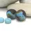Thumbnail: Dark Violet etched pair glass bead 14mm