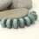 Thumbnail: Rondelle beads 14mm with lava textured