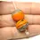 Thumbnail: Orange etched pair glass bead