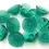 Thumbnail: Teal Green caps beads, Glossy and Etched