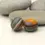 Thumbnail: Yellow etched pair glass bead 14mm