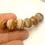 Thumbnail: Brown etched rondelle beads