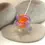 Thumbnail: Orange pair glass beads with ruffle