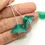 Thumbnail: Teal Green caps beads, Glossy and Etched