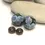 Thumbnail: Black-Violet pair lampwork glass bead 14mm