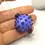Thumbnail: Cornflower hollow glass bead with raised dots 20(22)mm