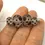 Thumbnail: Clear-Black etched pair glass beads with polka dot 12mm
