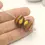 Thumbnail: Teal Green etched pair glass bead 14mm