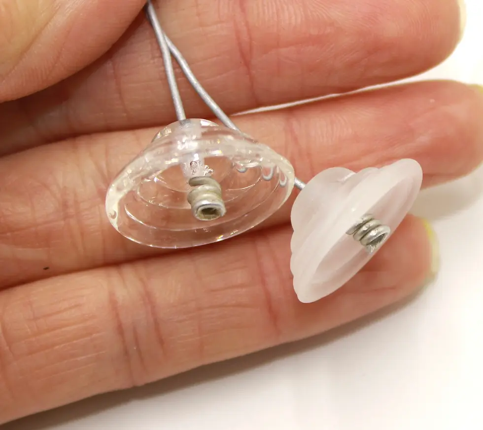 Clear caps beads