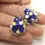 Thumbnail: Blue pair cone beads with raised dots