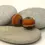 Thumbnail: Grey etched pair glass bead
