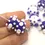 Thumbnail: Blue-White rondelle beads 12mm with raised dots