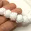 Thumbnail: White rondelle beads 12mm with raised dots