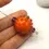 Thumbnail: Carrot hollow glass bead with raised dots 20(22)mm