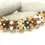 Thumbnail: Black-Yellow rondelle beads 12mm with raised dots