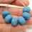 Thumbnail: Rondelle beads 12mm with lava textured