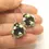 Thumbnail: Black pair cone beads with raised dots