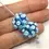 Thumbnail: Turquoise pair glass beads with raised dots 14mm