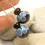 Thumbnail: Black-Violet pair lampwork glass bead 14mm