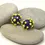 Thumbnail: Blue pair glass beads with raised dots