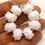Thumbnail: White rondelle beads 12mm with raised dots