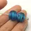 Thumbnail: Turquoise etched pair glass bead