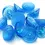 Thumbnail: Turquoise cap beads, Glossy and Etched cone
