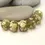 Thumbnail: Beige etched rondelle beads 12mm