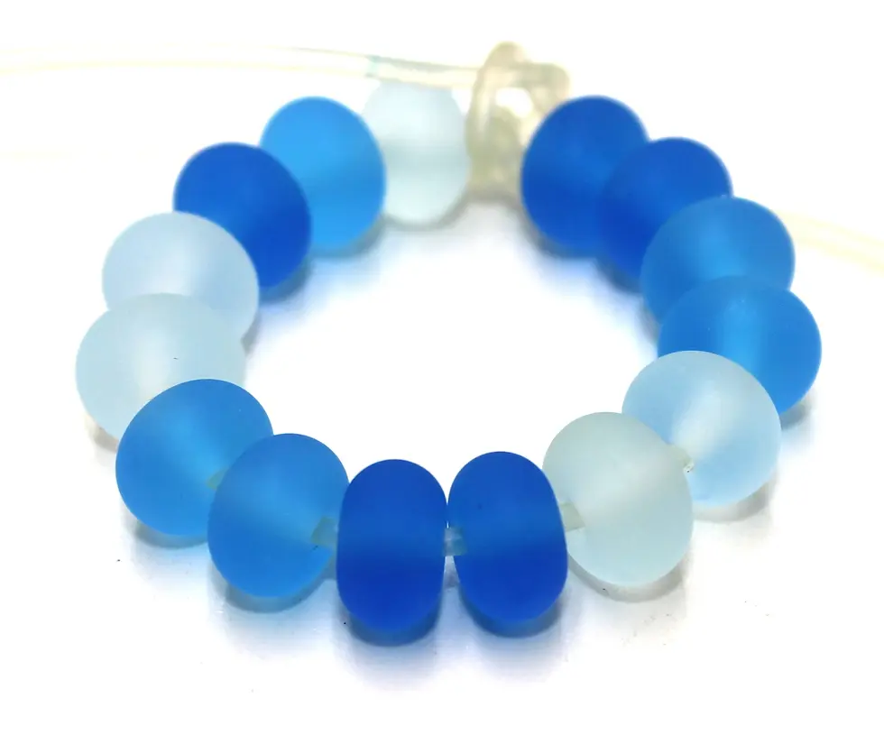 Mix Turquoise etched spacer