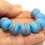 Thumbnail: Blue etched rondelle beads