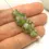 Thumbnail: Green etched pair beads with polka dot