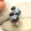 Thumbnail: Black-Violet pair lampwork glass bead 14mm