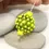 Thumbnail: Green hollow glass bead with raised dots 20(22)mm