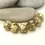 Thumbnail: Beige etched rondelle beads 12mm