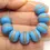 Thumbnail: Blue etched rondelle beads