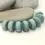 Thumbnail: Rondelle beads 14mm with lava textured