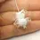 Thumbnail: White-Clear pair glass beads with ruffle