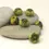 Thumbnail: Green rondelle beads 12mm with lava textured, 6/8/10pcs