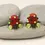 Thumbnail: Red pair cone beads with raised dots