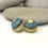 Thumbnail: Ivory etched pair glass bead