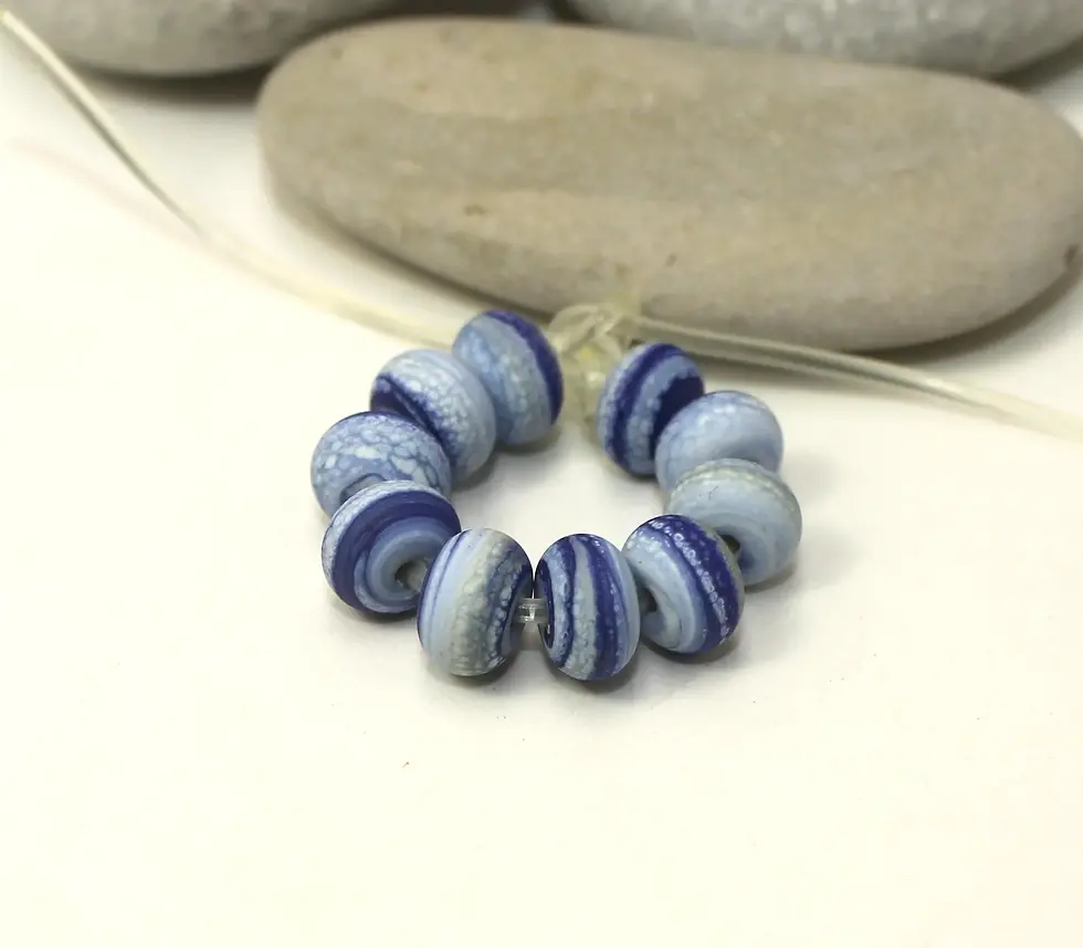 Blue Ivory etched spacer