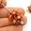 Thumbnail: Grey-Coral rondelle beads 12mm with raised dots