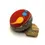 Thumbnail: Red etched glass bead 20mm, 1pc