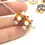 Thumbnail: Black-Yellow rondelle beads 12mm with raised dots