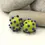 Thumbnail: Green pair beads with raised dots