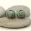 Thumbnail: Olive etched pair glass bead 14mm