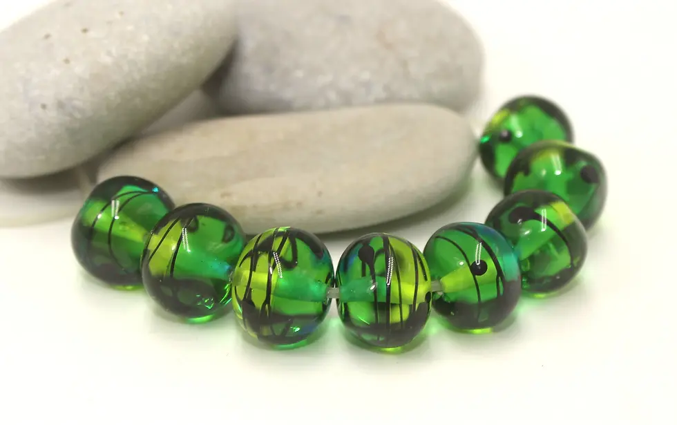 Artisan donut beads for jewelry