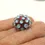 Thumbnail: Dark Red glass bead with raised dots 15mm, 1pc