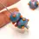 Thumbnail: Purple rondelle beads 12mm with raised dots