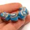 Thumbnail: Turquoise glass cube beads 10mm